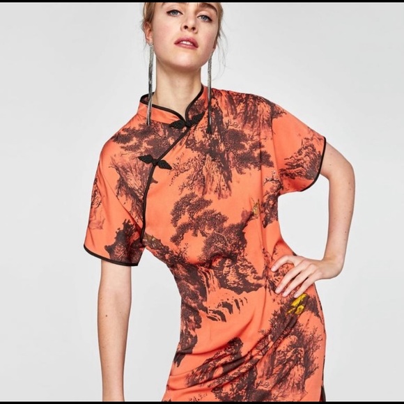 Zara | Dresses | Printed Japanese 